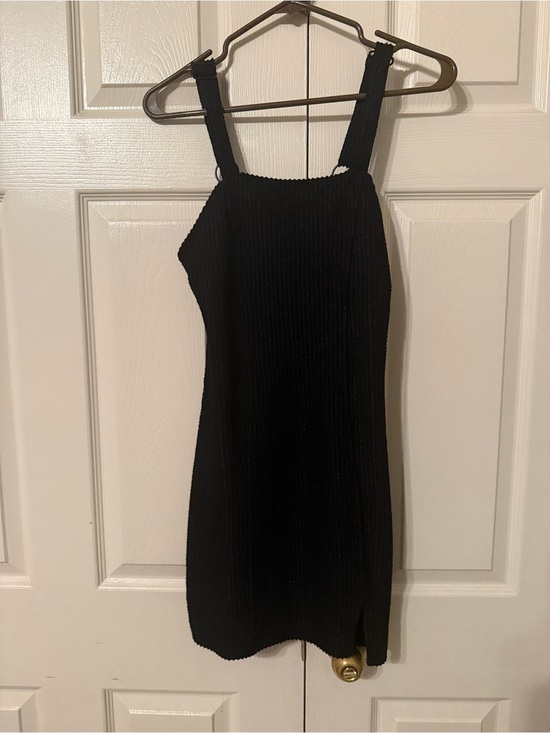 Forever 21 Dresses & Skirts - Forever 21 Black Ribbed Square-Neck Mini Dress